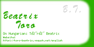 beatrix toro business card
